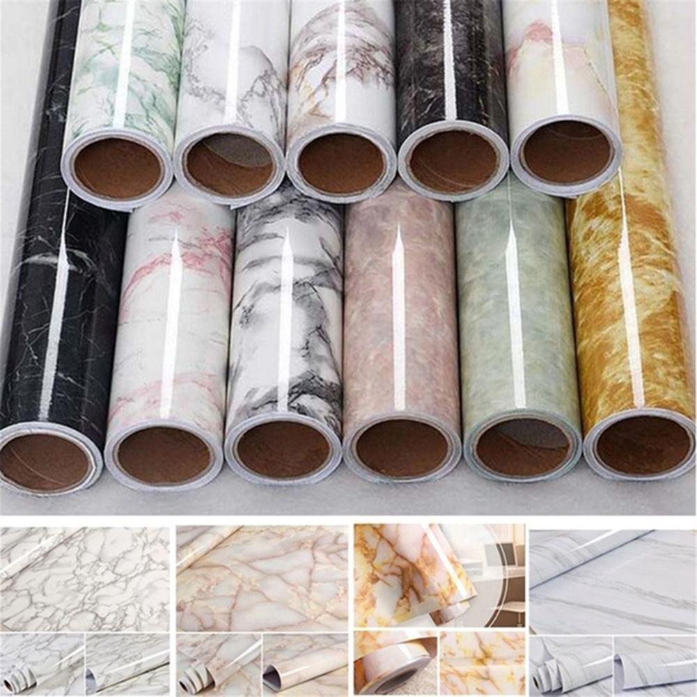 3D Marble Hiệu ứng dán tường chống thấm PVC tự dính Hình nền trang trí nhà