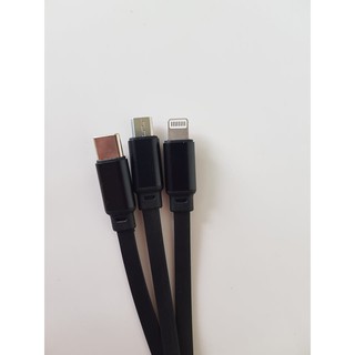 Cáp sạc điện thoại đa năng 3 đầu ra cho Iphone, Android, Type C