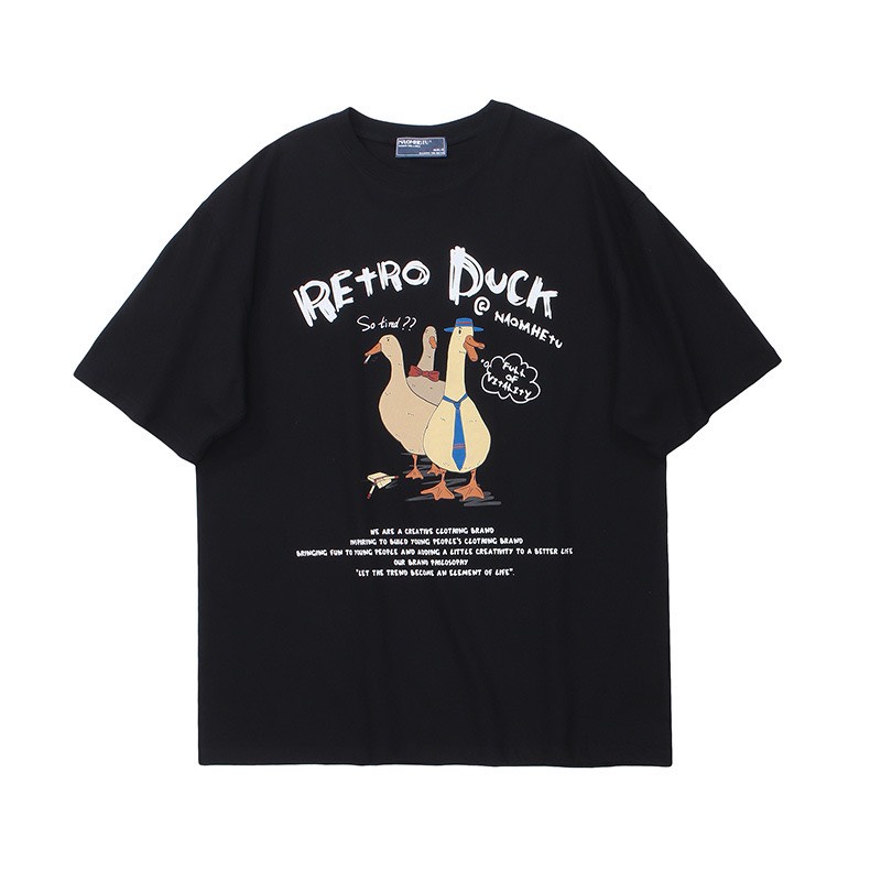 Áo phông tay lỡ in hình, bst áo phông phong cách unisex oversize, áo thun form rộng cổ tròn