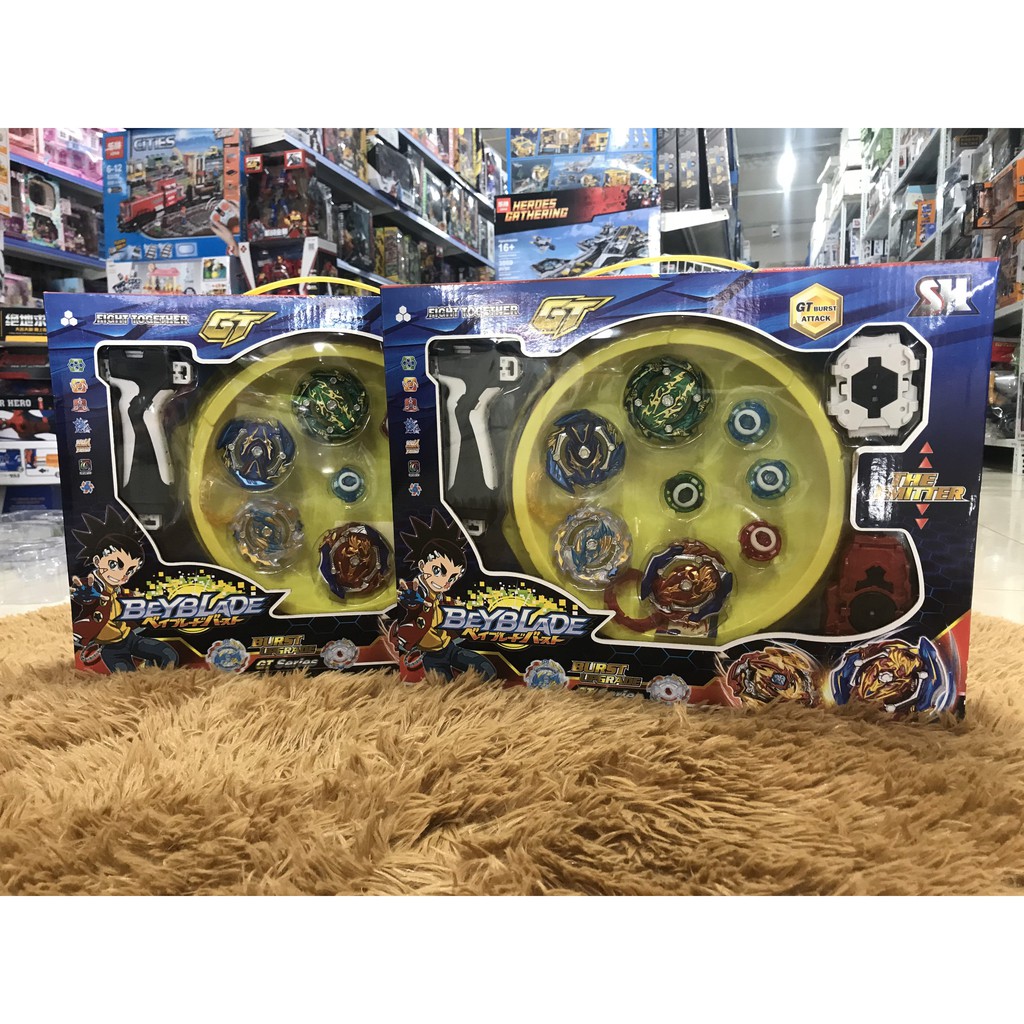 Con quay beyblade chính hãng LANLAN KIDS bộ vòng xoay thần tốc và tay cầm đồ chơi trẻ em siêu ngầu