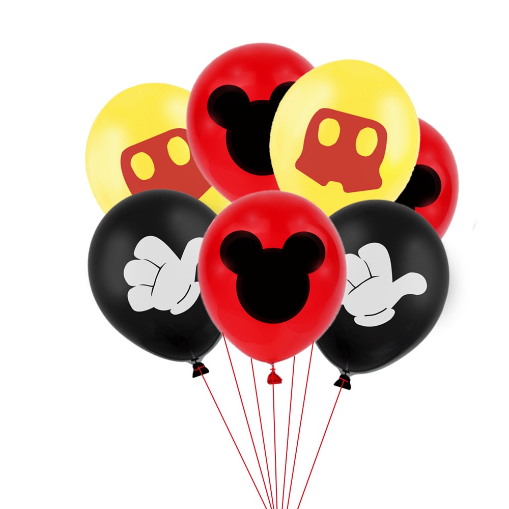 12 Inch Chuột Mickey Bong Bóng Cao Su Đồ Chơi Trẻ Em Bóng Sinh Nhật Trang Trí Vật Dụng