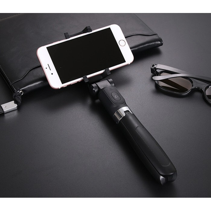 Gậy Tự Sướng Bluetooth Selfie Stick Tripod L01 Có Chân Chụp Ảnh Cao Cấp - Đen