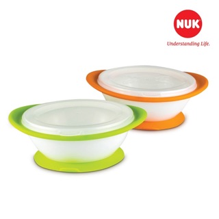 Bộ 2 bát không đổ có nắp Nuk