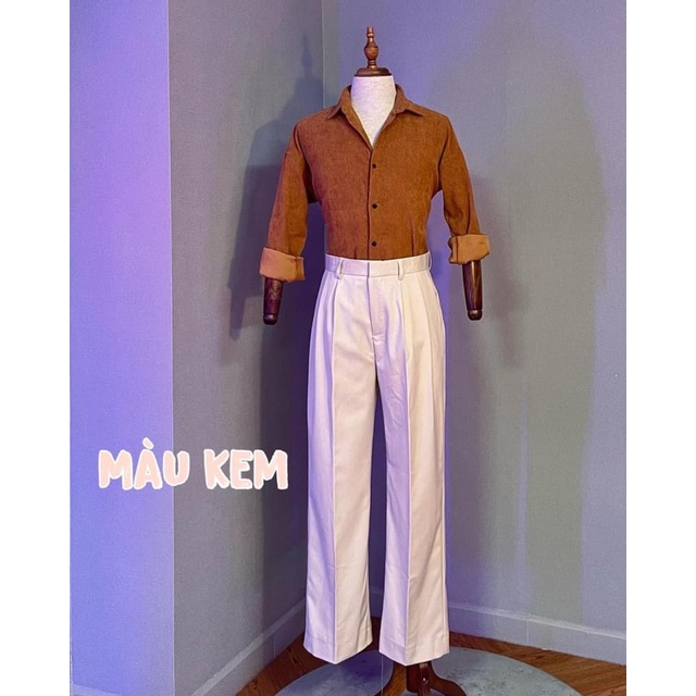 Quần âu Flo Menswear V1 ống suông vải kate mịn, thoáng mát không xù lông