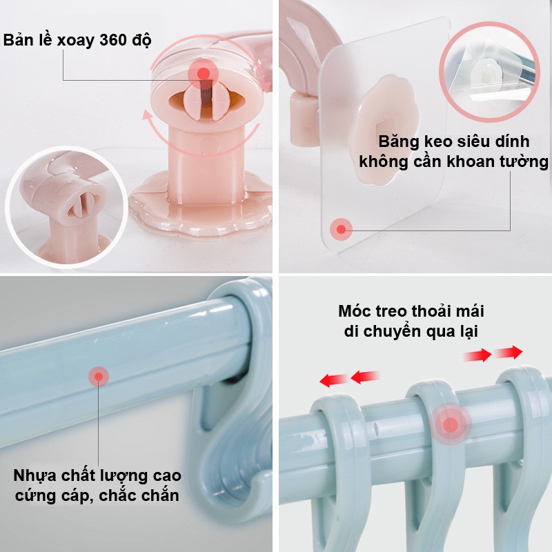 Móc treo đồ thông minh dán tường