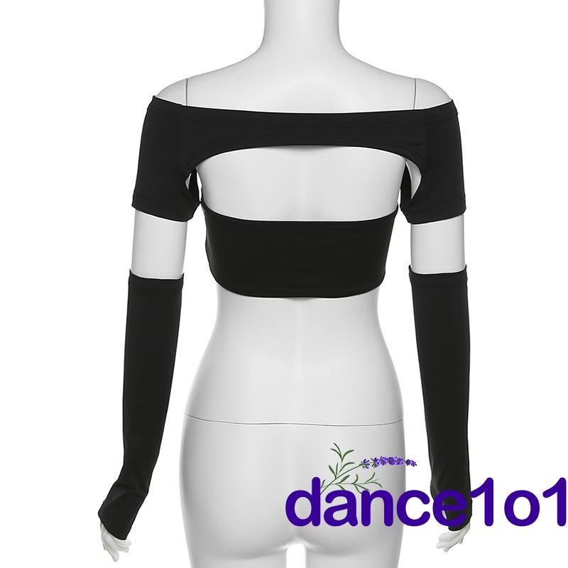 Áo Ống Màu Trơn Khiêu Vũ1O1-Y2K Gợi Cảm Cho Nữ