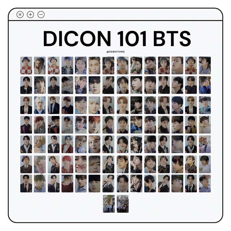 Thẻ ảnh Dicon 101 BTS in US (từng thành viên)