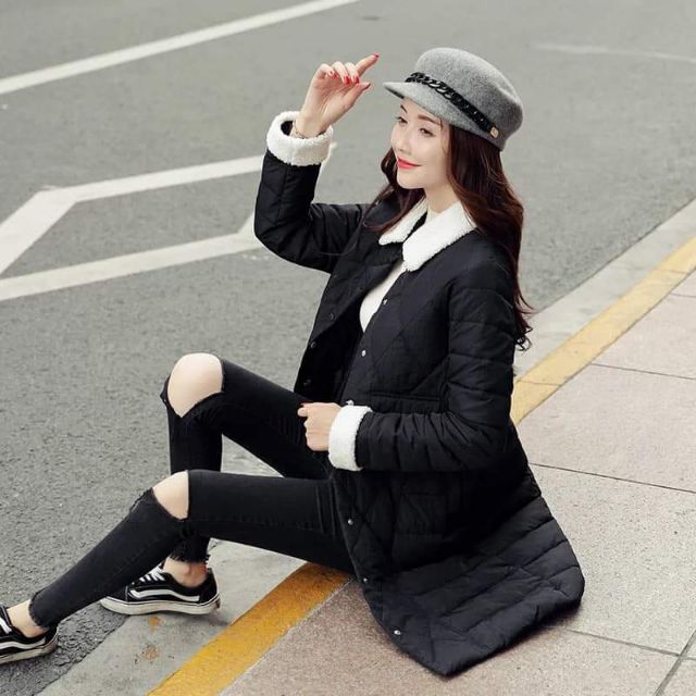 Áo khoác phao lông cừu