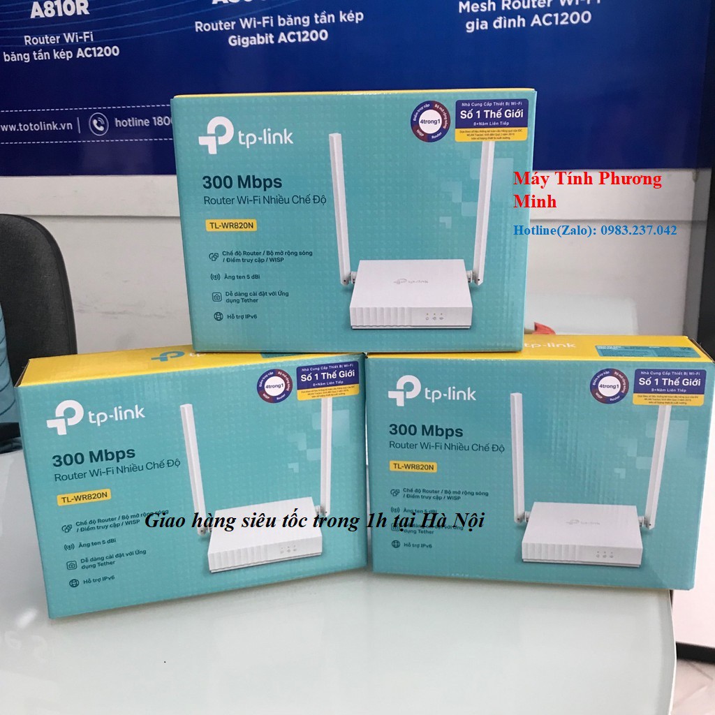 Bộ Phát Wifi 2 Râu TPLink 820N - Router Wi-Fi Chuẩn N Tốc Độ 300Mbps - Hàng Chính Hãng bảo hành đổi mới trong 24 tháng