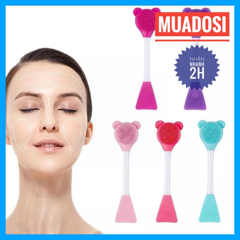 Cọ Rửa Mặt 2 Đầu Silicon Mềm Mịn