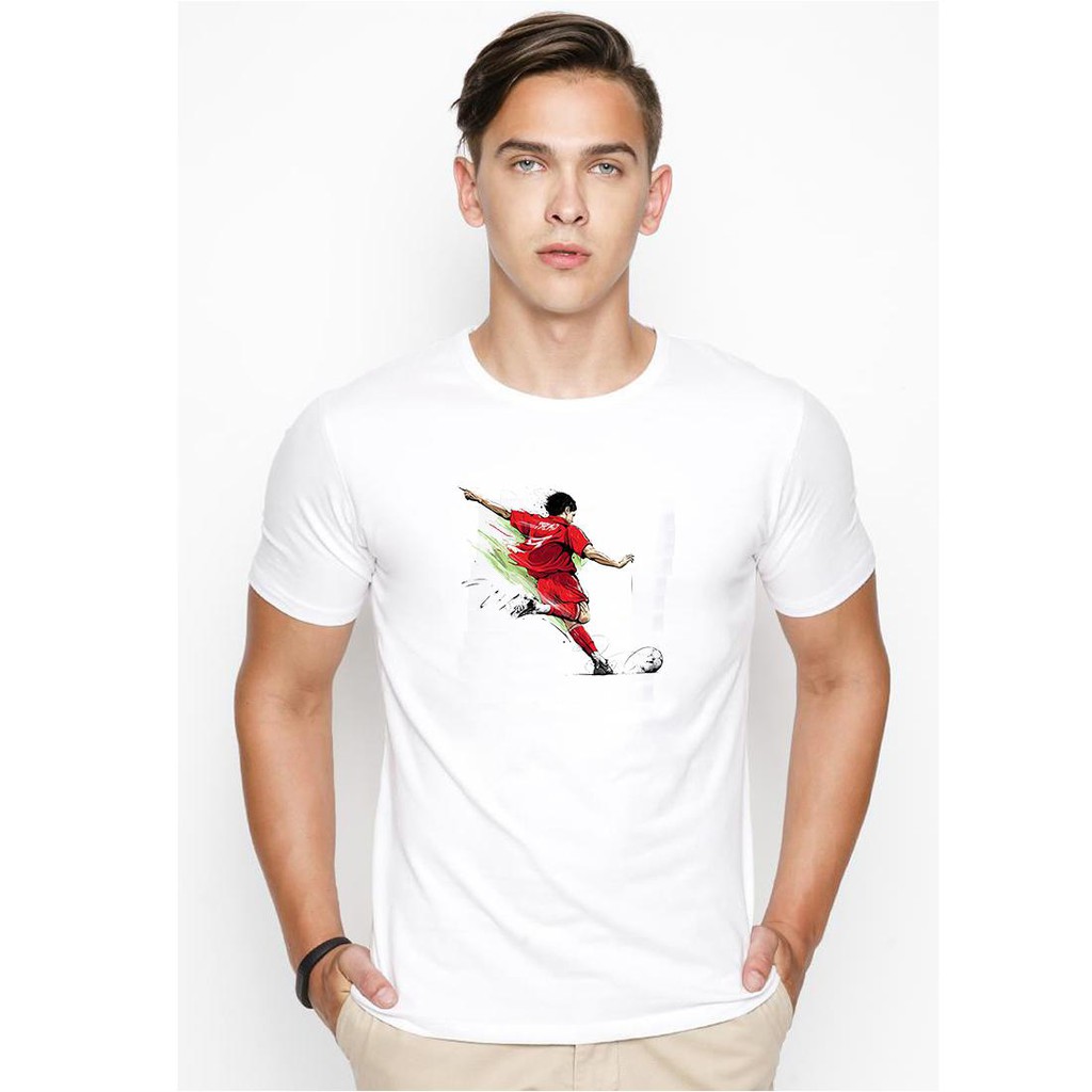 Áo thun nam in hình cầu thủ bóng đá Việt Nam cá tính phong cách vải dày mịn TEEWO507