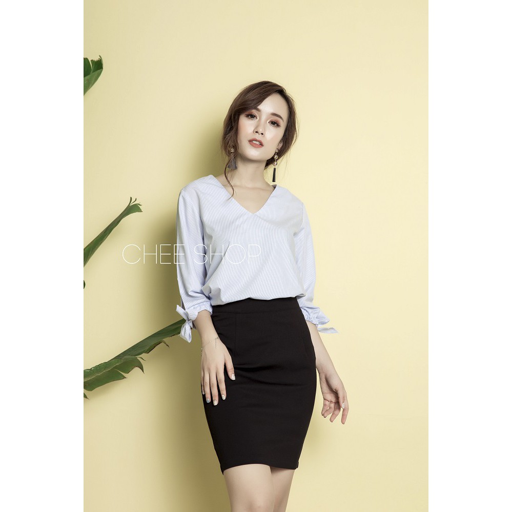 Chân váy BÚT CHÌ xẻ sau tôn dáng, eo thon