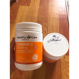 Hộp nhựa màu cam Healthycare vita_min C 500mg