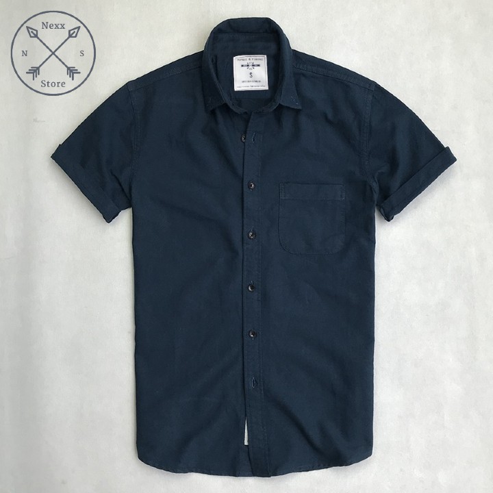Áo sơ mi nam ngắn tay trắng vải oxford kaki công sở Nexx&Dee SM04 | BigBuy360 - bigbuy360.vn