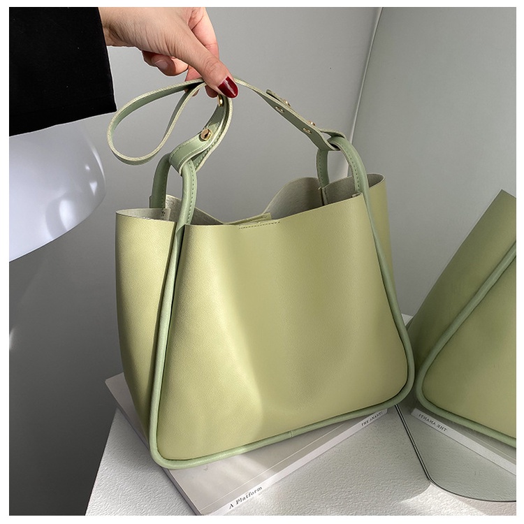 Túi tote Màu Trơn Cỡ Lớn 2022 Thời Trang Phương Tây Đơn Giản Cho Nữ