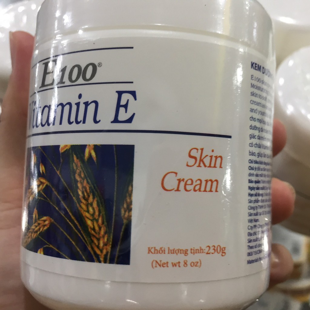 HŨ LỚN Kem dưỡng thể bông lúa E100 vitamin E 230g