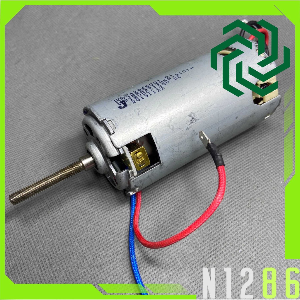 Motor - động cơ chổi than lưỡng cực 18V / 110V DC. tua nhanh và mạnh. trục ren 6 mm