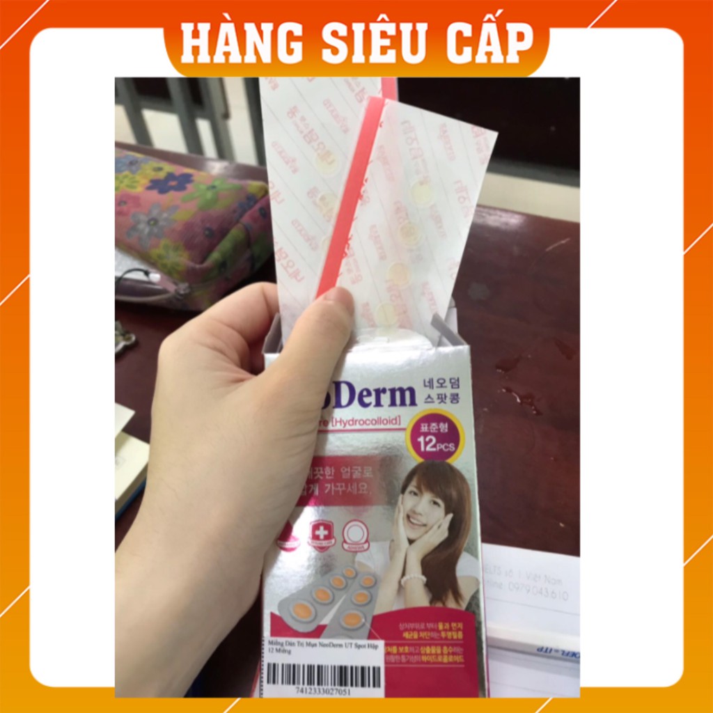 Miếng dán hút mụn/lành vết thương NeoDerm Ultra Thin Sport 16 miếng