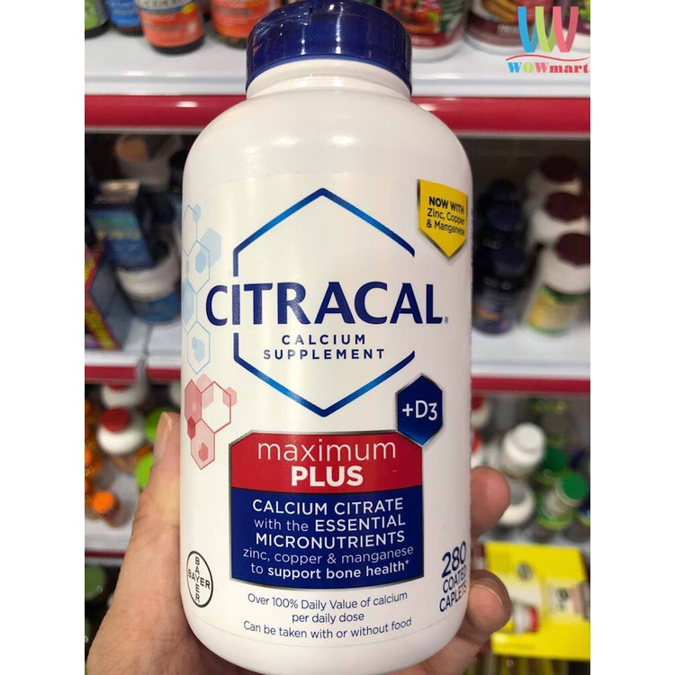 Viên uống bổ sung Canxi Citracal Maximum Calcium Citrate +D3  280 viên