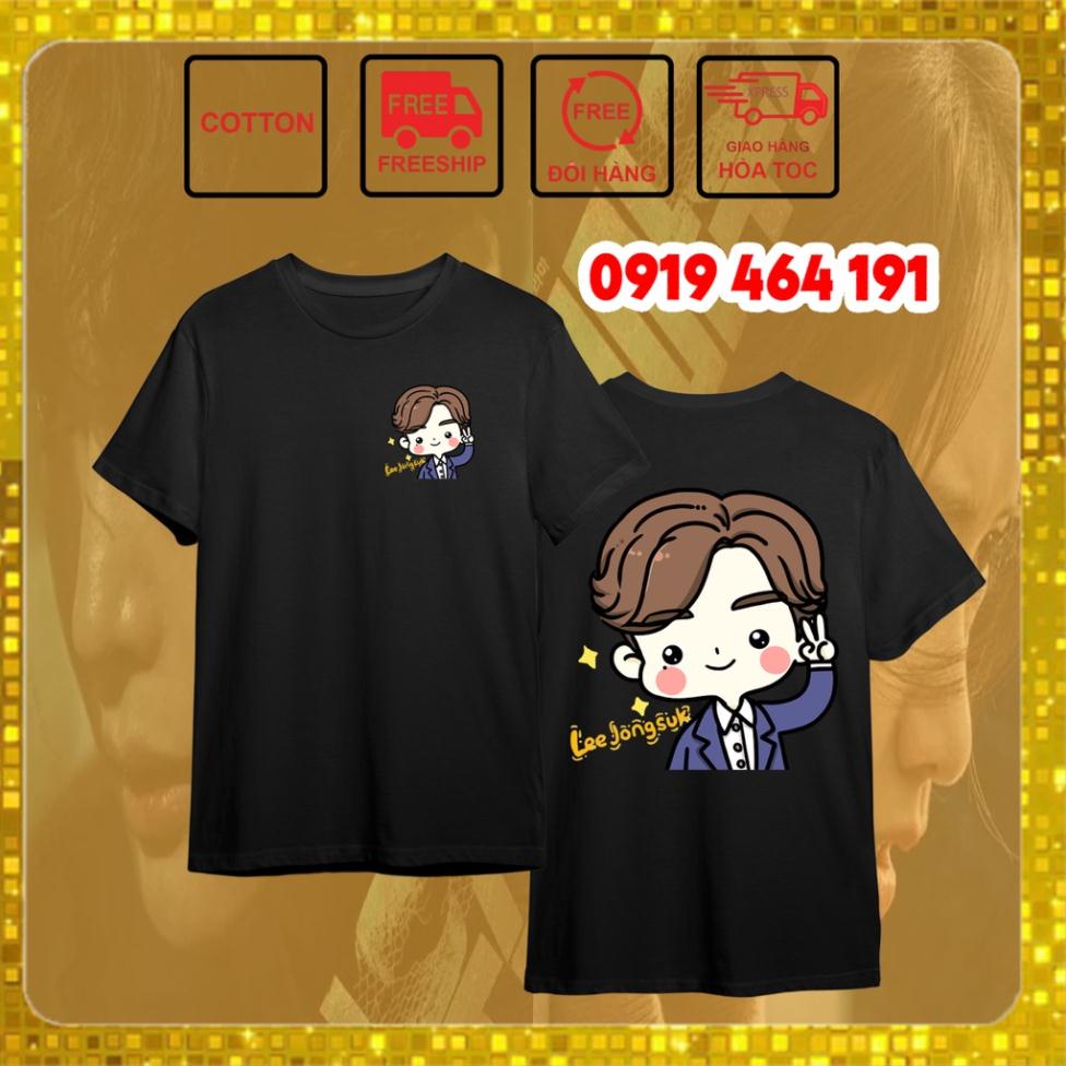 Áo thun Lee Jong suk, áo big mouth, phong cách hàn quốc, nam nữ unisex, vải mịn mát, in cao cấp