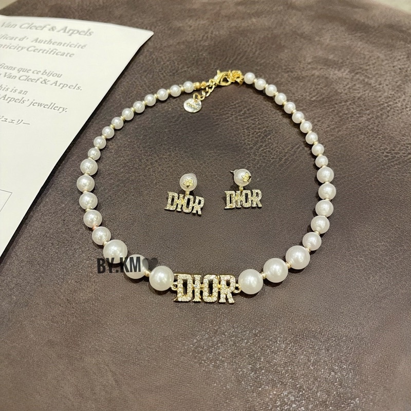 Sét dior Ngọc cao cấp, phụ kiện trang sức hari korea accessories