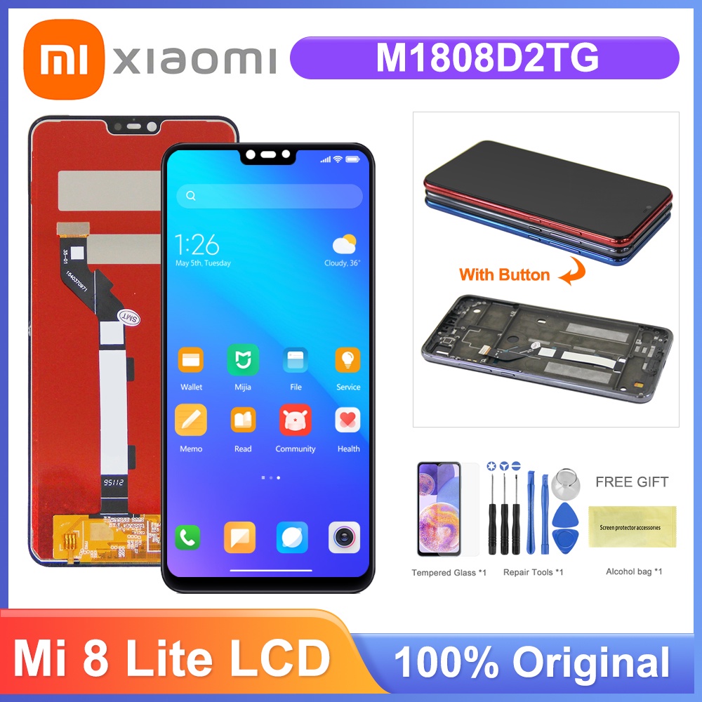 Màn Hình Cảm Ứng LCD 6.26 "Thay Thế Chuyên Dụng Cho Xiaomi Mi 8 Lite M1808D2TG Kèm Khung 10 Điểm Cảm Ứng