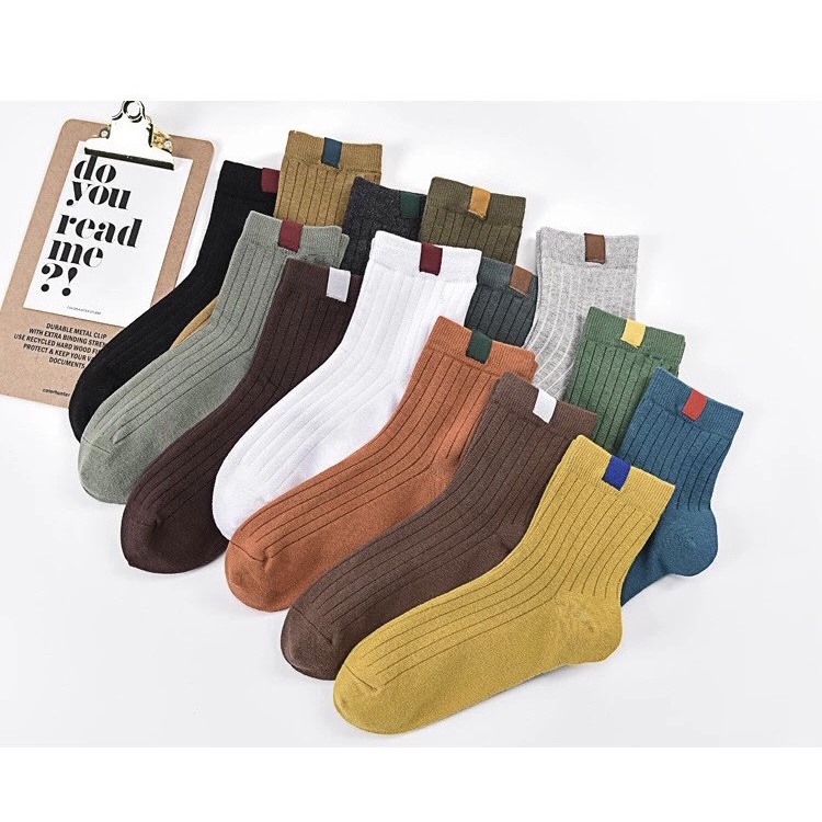 Tất Cổ Vừa Nam/ Nữ Freesize ERASHOP 074116 - Màu Trơn Đơn Giản, Phù Hợp Mang Sneaker, Co Giãn 4 Chiều, Siêu Rẻ Đẹp