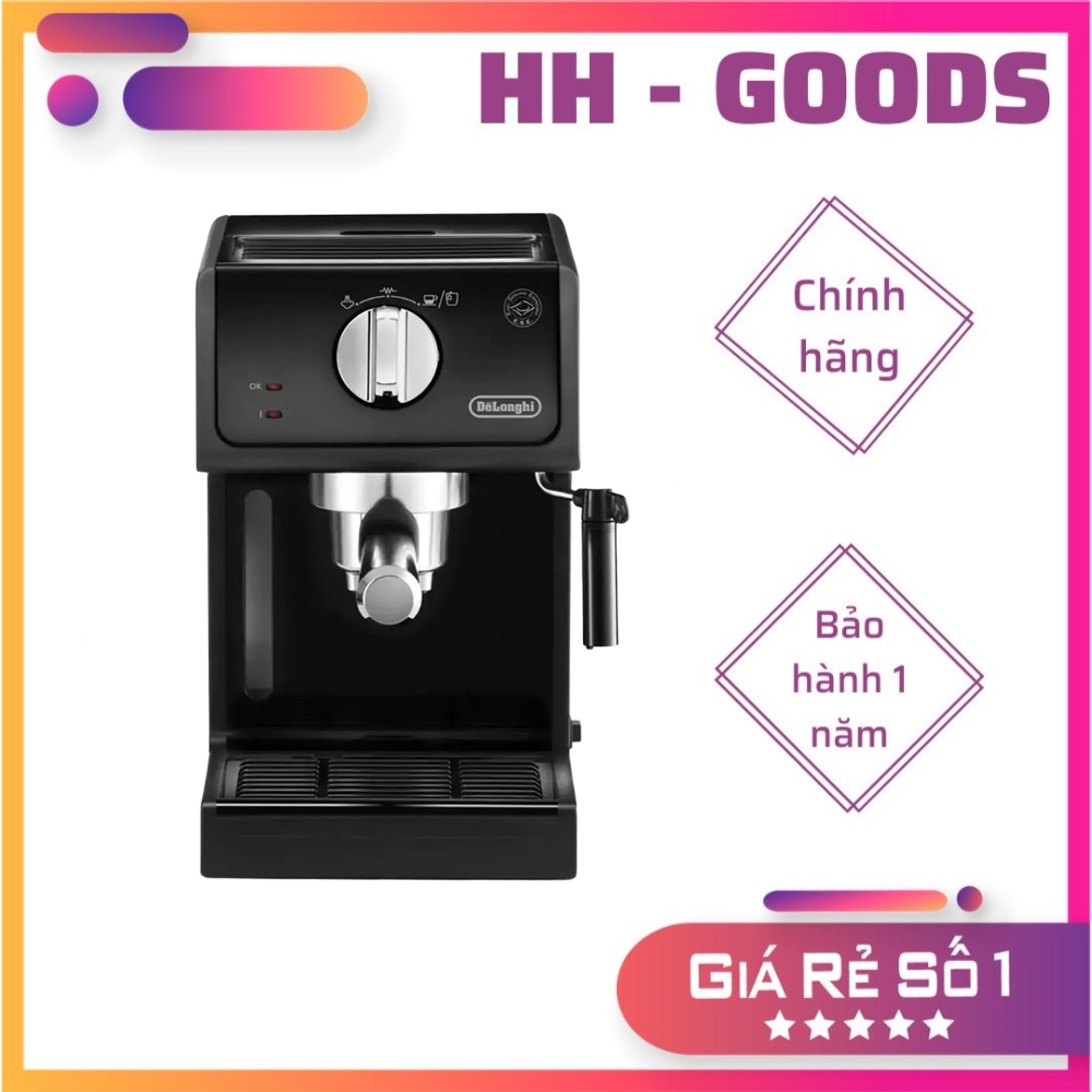 Máy Pha Cà Phê Espresso Delonghi ECP31.21 (1100W), máy pha cafe nhỏ gọn tiện lợi - Hàng Chính Hãng
