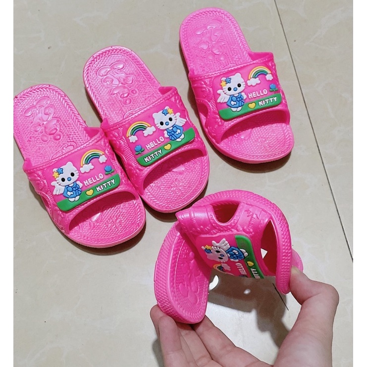 dép trẻ con bé gái chú mèo hello kitty hồng siêu cute