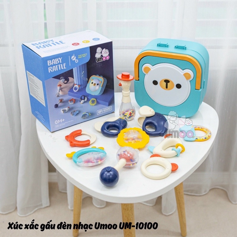 Umoo - Hộp xúc sắc gấu đèn nhạc UM10100