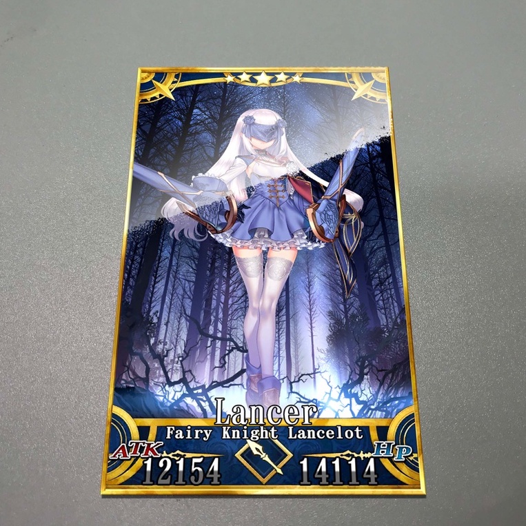 Thẻ bài custom card bánh xốp anime Fate/Grand Order FGO để sưu tầm tự chọn Fairy Knight Lancelot