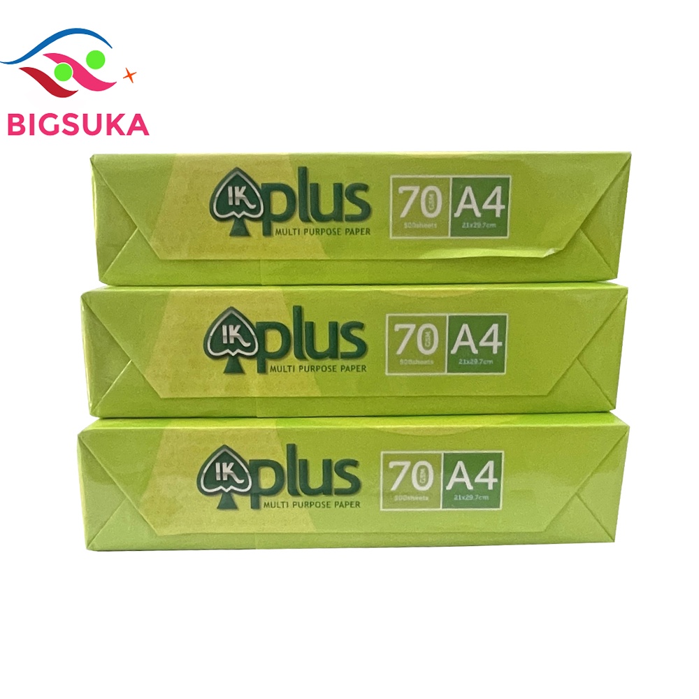 Giấy A4 IK Plus 80gsm 500 tờ [Thùng 5gram] xuất xứ Indonesia BIGSUKA