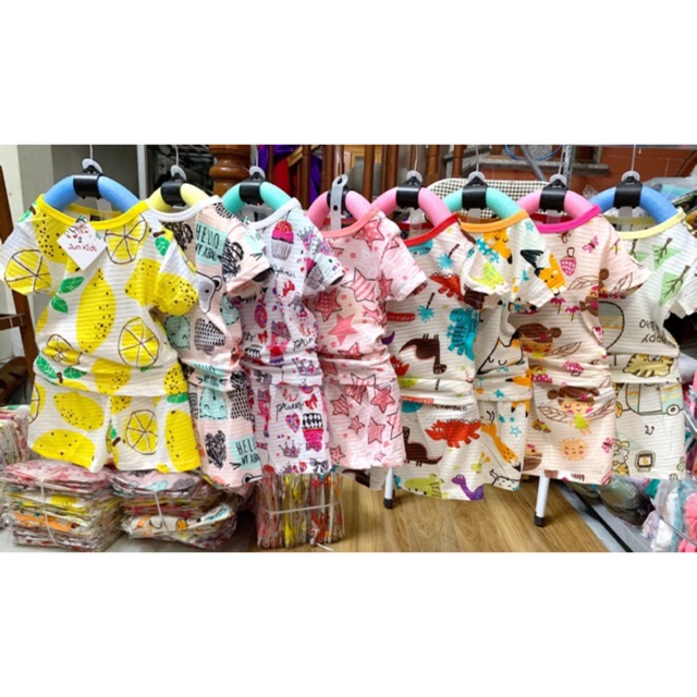 Bộ cotton sợi tre hàng đẹp cho bé size 6-25kg