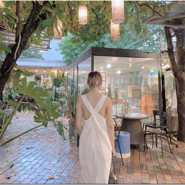 Đầm đi biển maxi hở lưng 💎 Váy đi biển maxi đan chéo lưng 💎 Đầm maxi trắng siêu xinh - ZaZi HD05 | BigBuy360 - bigbuy360.vn