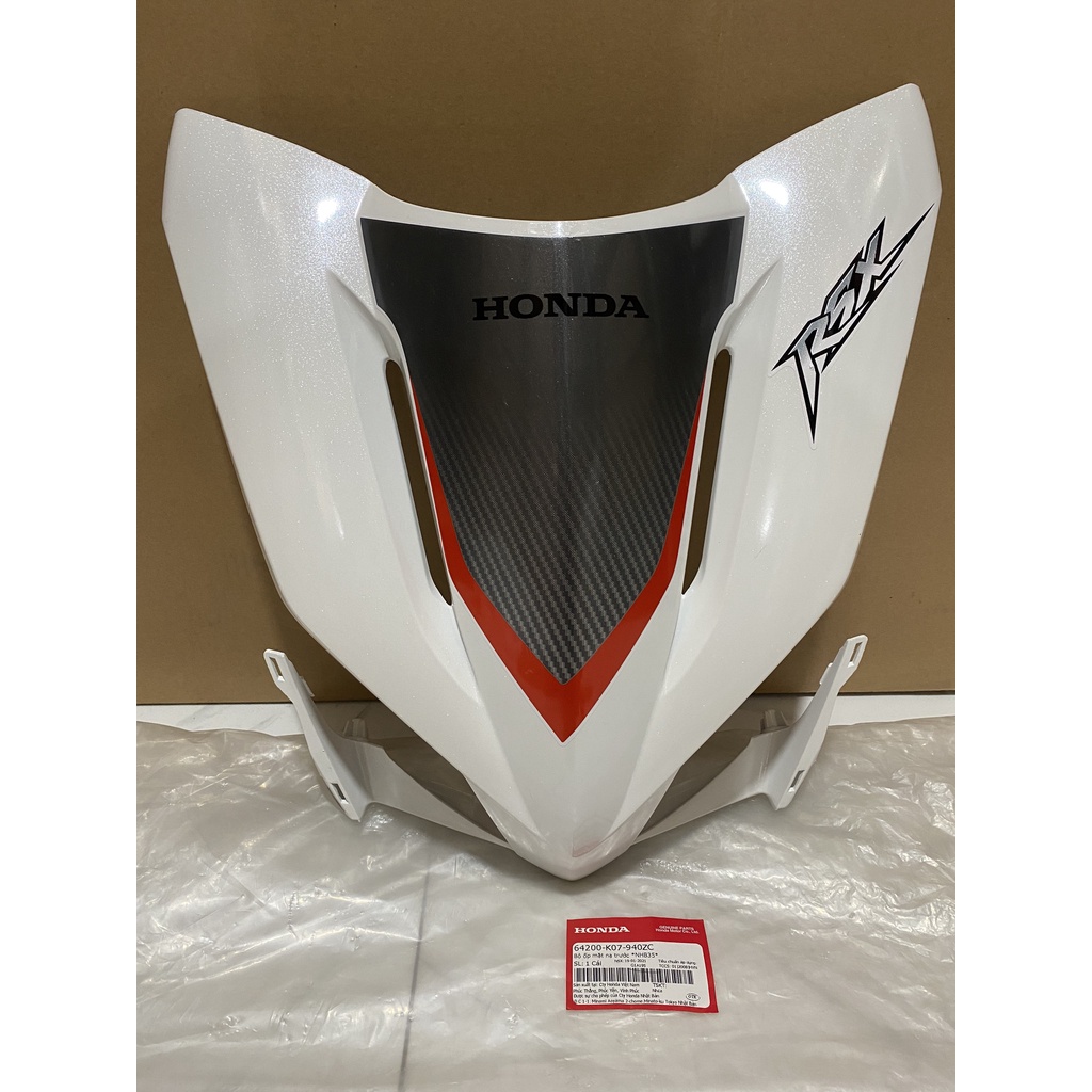 Bộ ốp mặt nạ trước HONDA WAVE RSX110 năm 2012 màu Trắng. 64200K07940ZC