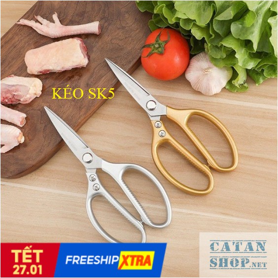 Kéo cắt gà sk5, kéo làm bếp đa năng nội địa nhật siêu sắc, cắt gà cắt vịt và thịt cá các loại GD424-KeoSK5