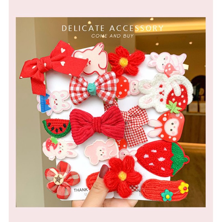 Set 10 KẸP TÓC NƠ 3D đáng yêu, xinh xắn cho bé