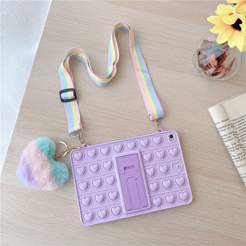 Ốp Máy Tính Bảng Có Tay Cầm Và Dây Đeo Dễ Thương Cho iPad Pro 12.9" inch 2015/2017/2018/2020/2021