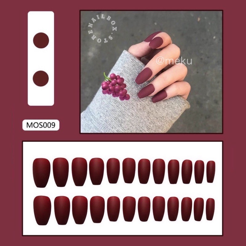 Bộ 24 móng giả D029 dáng dài ( Tặng kèm keo và dũa )