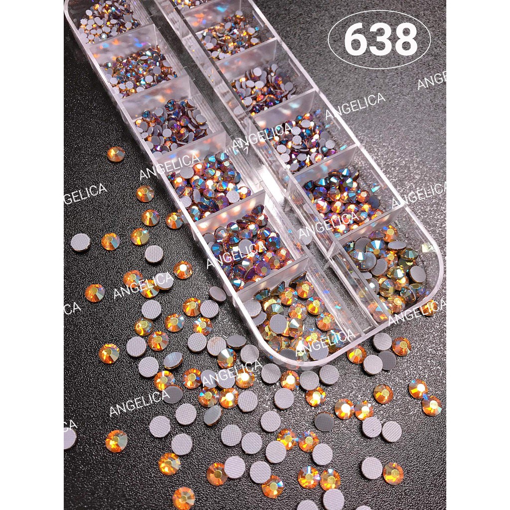 [Đá chân lưới] - [Đá Nail] - [Đá đính móng] Angelica - Topaz AB - 638