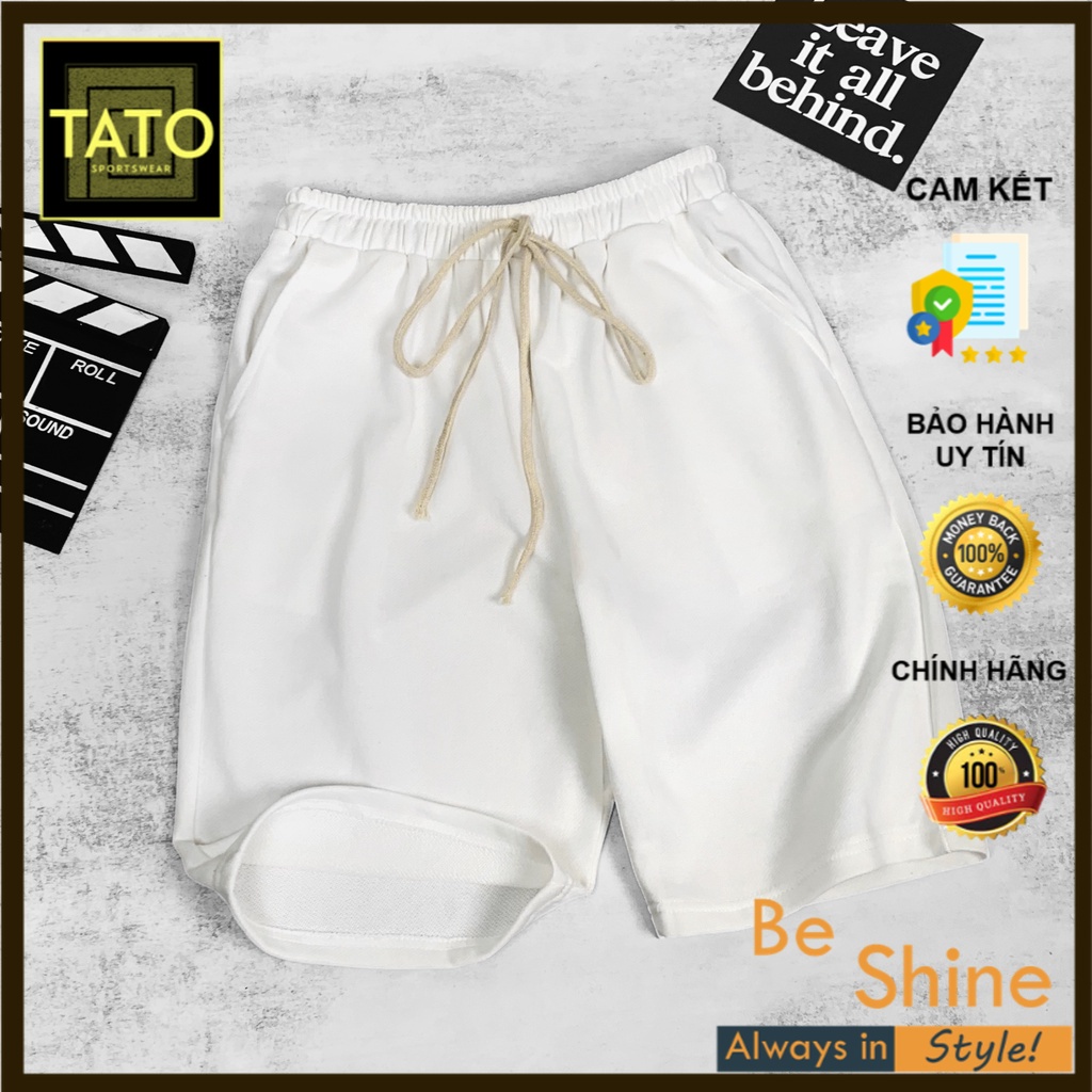 Quần Short Trơn TATO , Quần Thể Thao Thun Da Cá Thoáng Mát - TATO Unisex Clothing