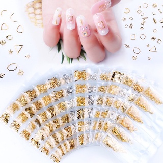 Set charm kim loại mix trang trí móng