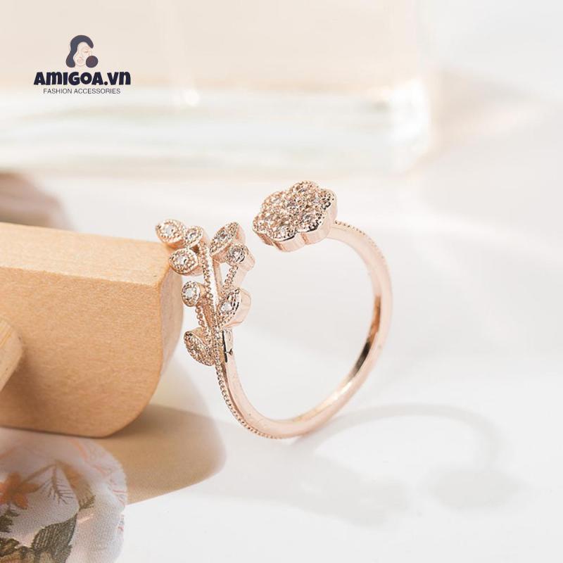 ✨✨Nhẫn Đeo Tay Bằng Kim Loại Hình Hoa Xinh Xắn Cho Nữ