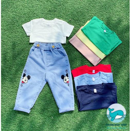 ÁO THUN MIAKIDS CỔ TRÒN CÓ TÚI MIAKIDS (Vàng - Trắng - Hồng)