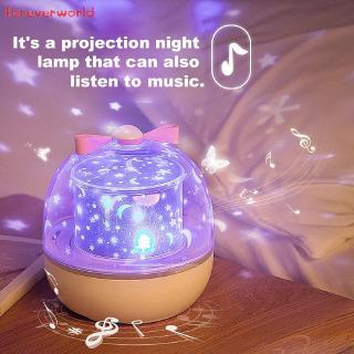 Đèn Ngủ Xoay 360 Độ Hình Bầu Trời Sao Lãng Mạn