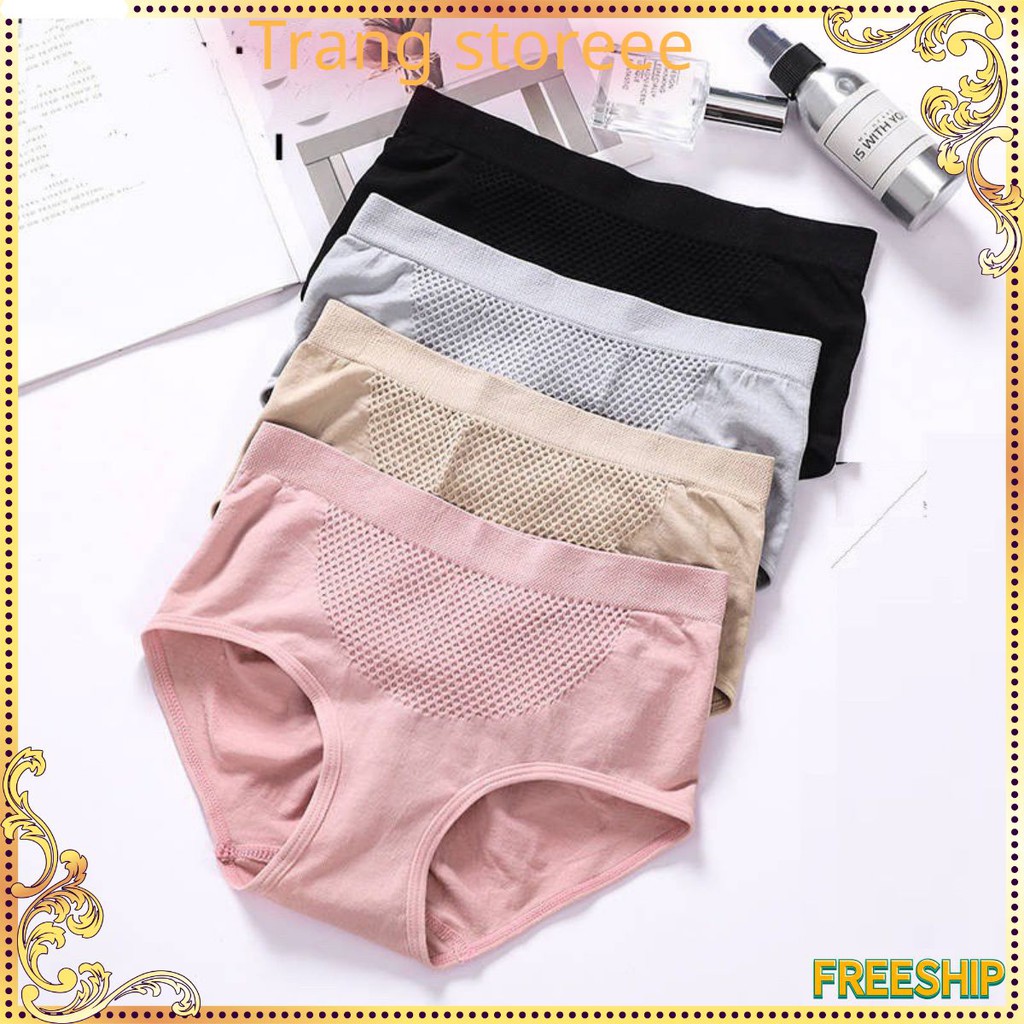 Quần Lót ❤️FREESHIP❤️ Quần Lót Cạp Ngắn Thông Hơi Nâng Mông Kháng Khuẩn Hàng Xuất Nhật Trang Storeee