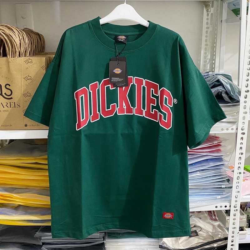 Áo thun DICKIEs chữ đỏ form TO cotton 2 chiều