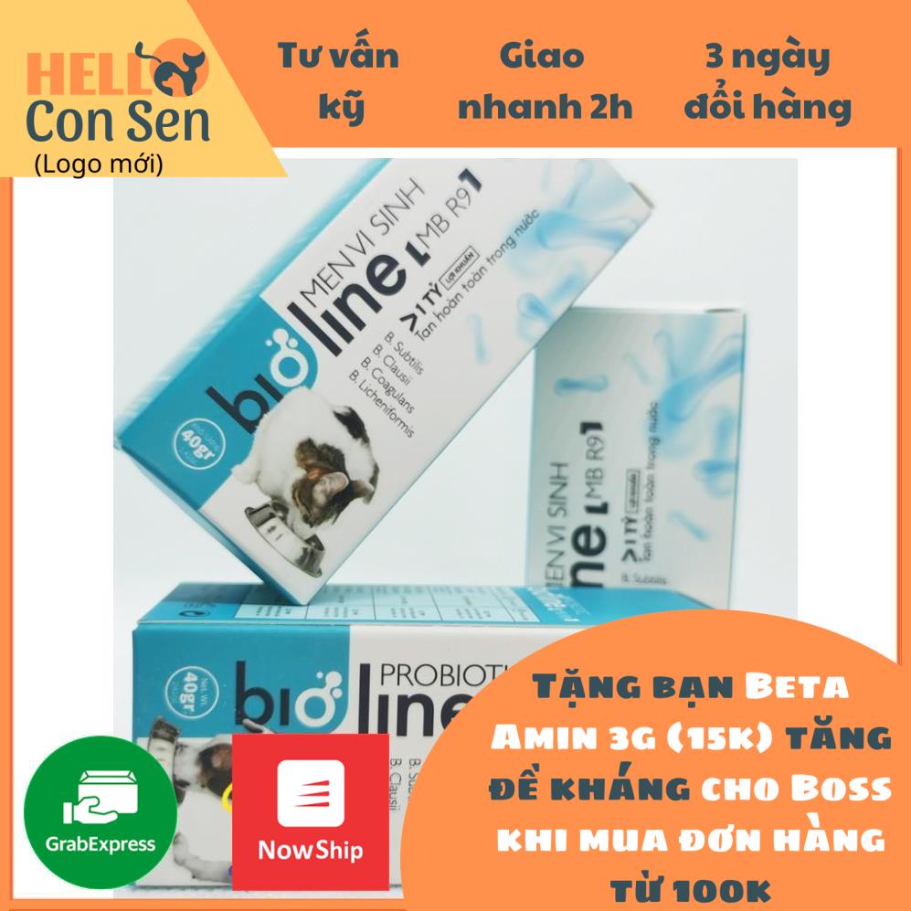 3 hũ men vi sinh cho chó mèo  BIOLINE MBR9 40g tăng đề kháng, tăng men tiêu hóa gây thèm ăn