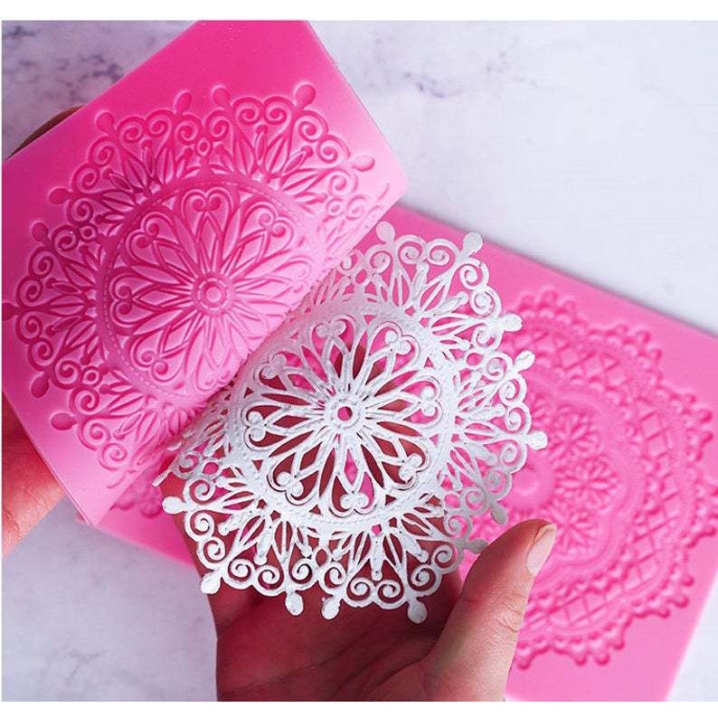 Khuôn Ren Tròn 3 Kiểu Làm Bánh Bằng Silicone DIY DBS308