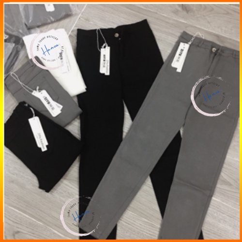 Quần Skinny Jean Giấy Nữ Lưng Cao Chất Liệu Bò Giấy Mềm Mại Co Dãn Thoải Mái Ôm Chân Siêu Tôn Dáng 2 Màu Đen, Xám